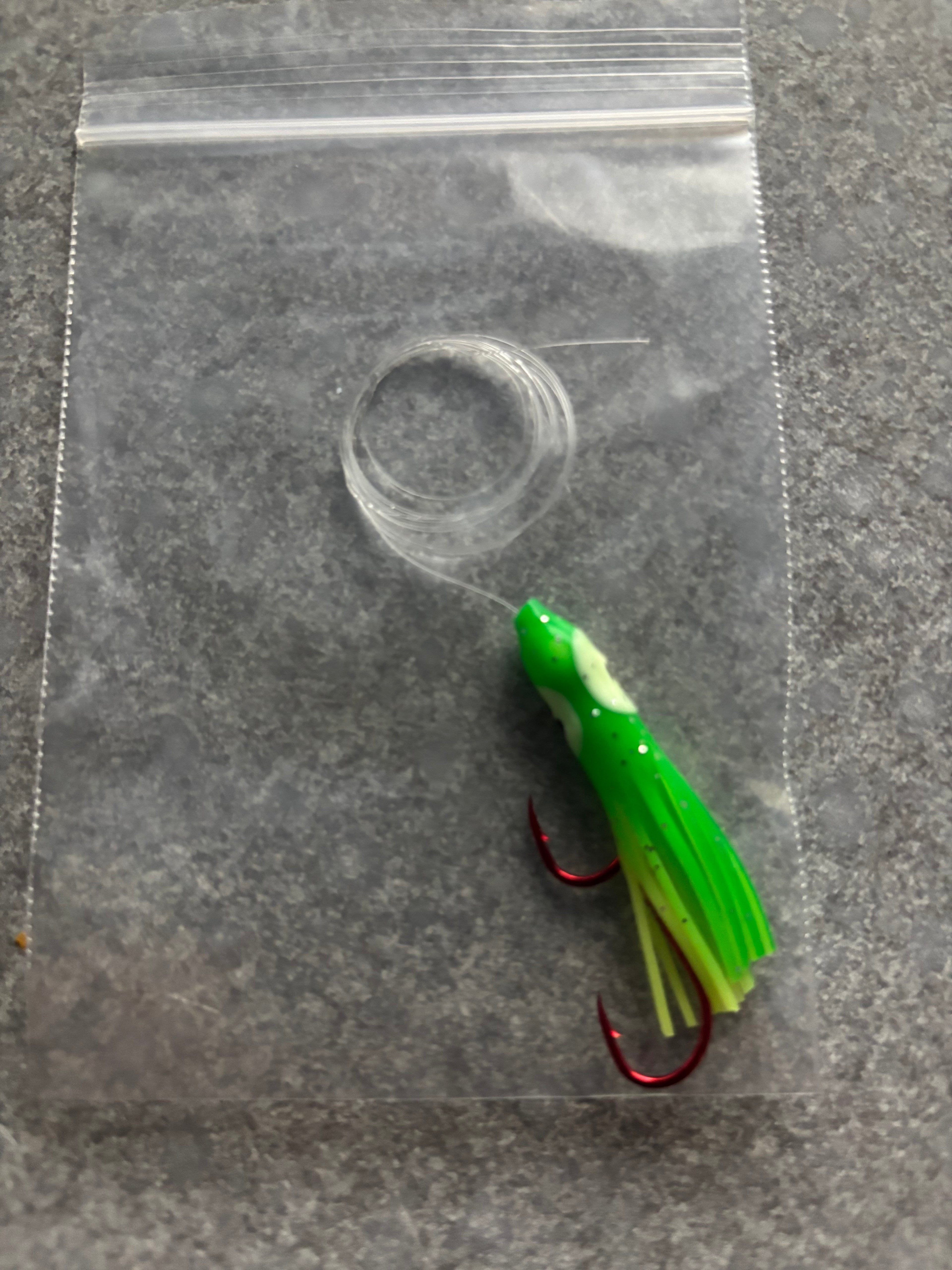 Lime green 2-hook squid