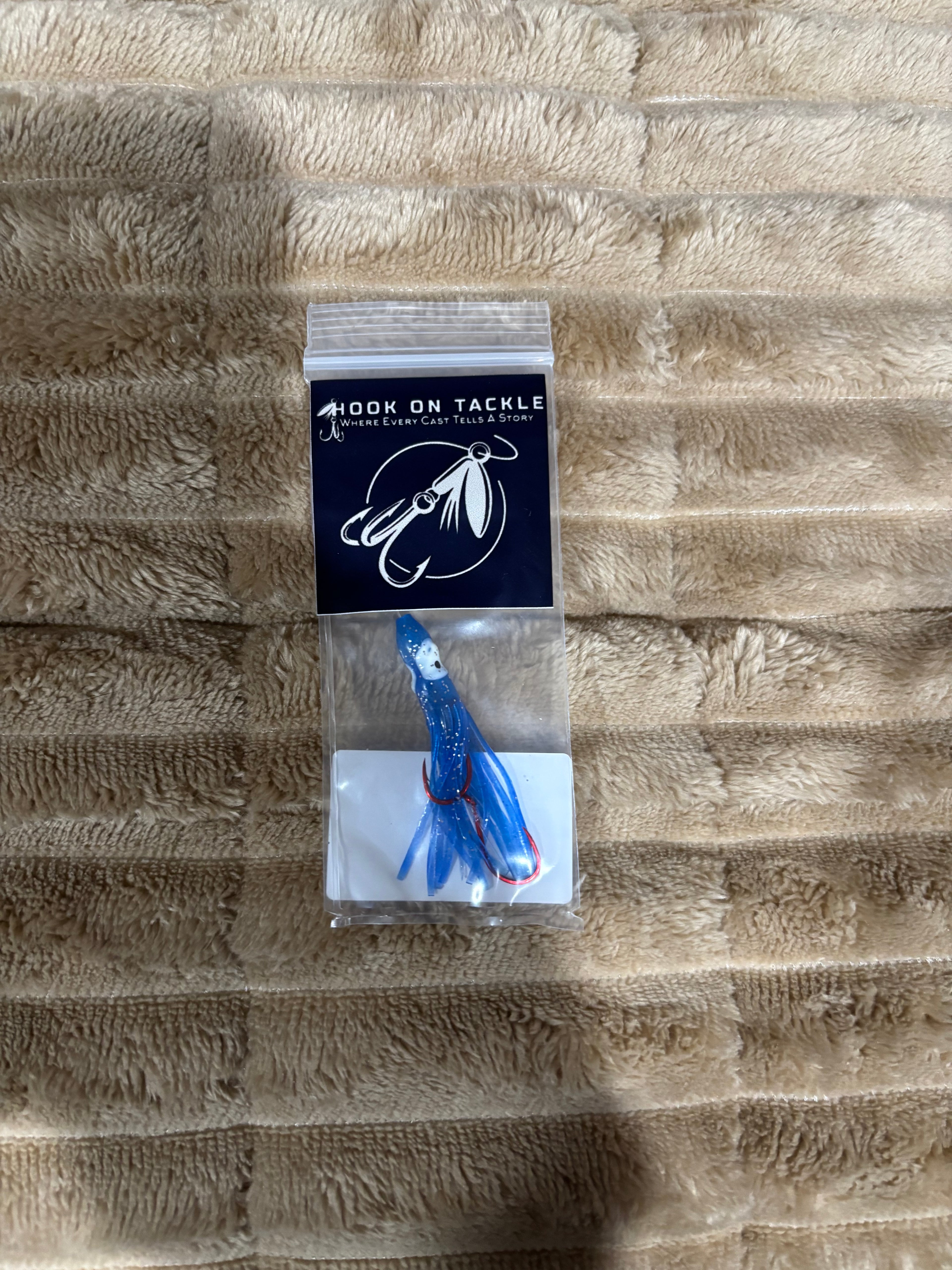 Bluey glitter 2-hook squid